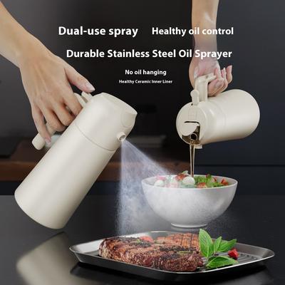 Gianxi Stainless Steel Spray Bottle Household Kitchen Oil Dual-Purpose Atomizing Spray Bottle Seasoning Bottle Oil Tank