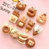 10PCS Mini Brown Bread Flatback Charms Shiny Pendants for Handmade Jewelry Hairpin Bracelet Earring Accessories