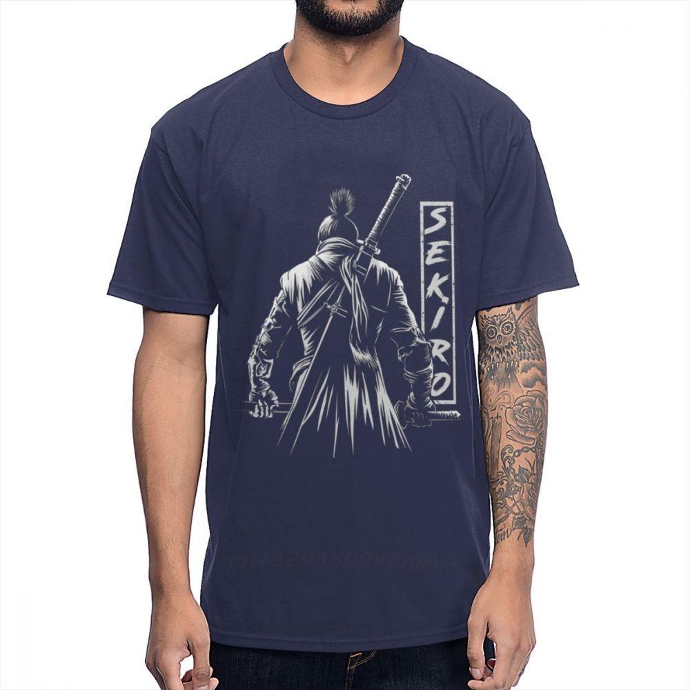 PS4 Game SEKIRO T Shirt Shadows Die Twice The Onearmed Wolf Tee Shirt For Male Retro Homme Tee Shirt 100 Cotton