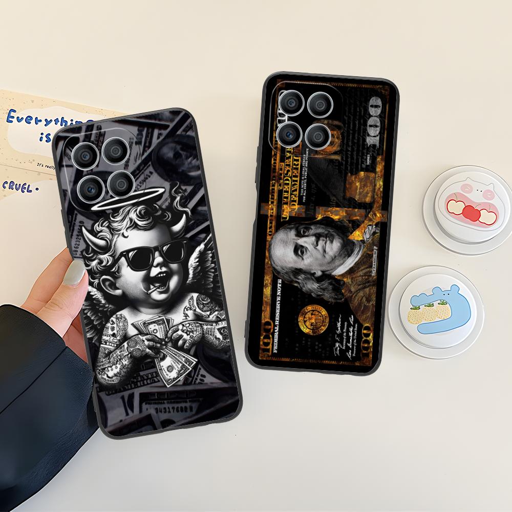 USD Dollar Matte TPU Mobile Phone Case for Honor 90 80 70 60 50 30 20 10 9 8 7 Pro S SE Lite 5G Colorful Printing Cover
