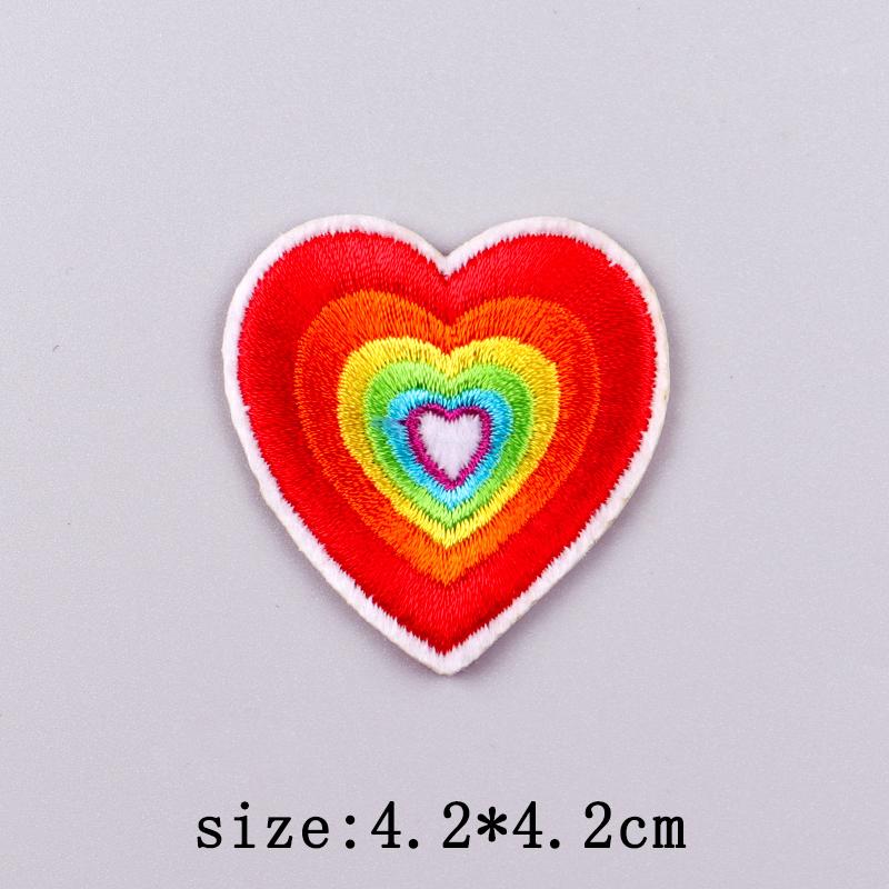 Patch Brodé Arc-en-ciel LGBT Thermocollant Pour Vêtements Patches Thermocollants Sur Vêtements Patch Cœur Gay Pour Vêtements Badges