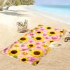 Sunflowers and Emoji Hearts Beach Towel Quick-drying for Travel Outdoor Sports Jogging Beach and Swimming