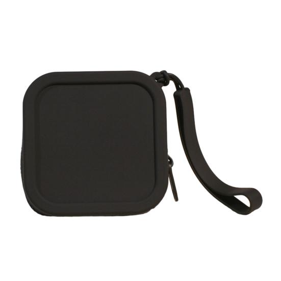 Small Silicone Coin Purse Pouch with Zipper And Wrist Strap, Square Shockproof Fashionable Accessory for Backpacks Storage Bag, Lightweight