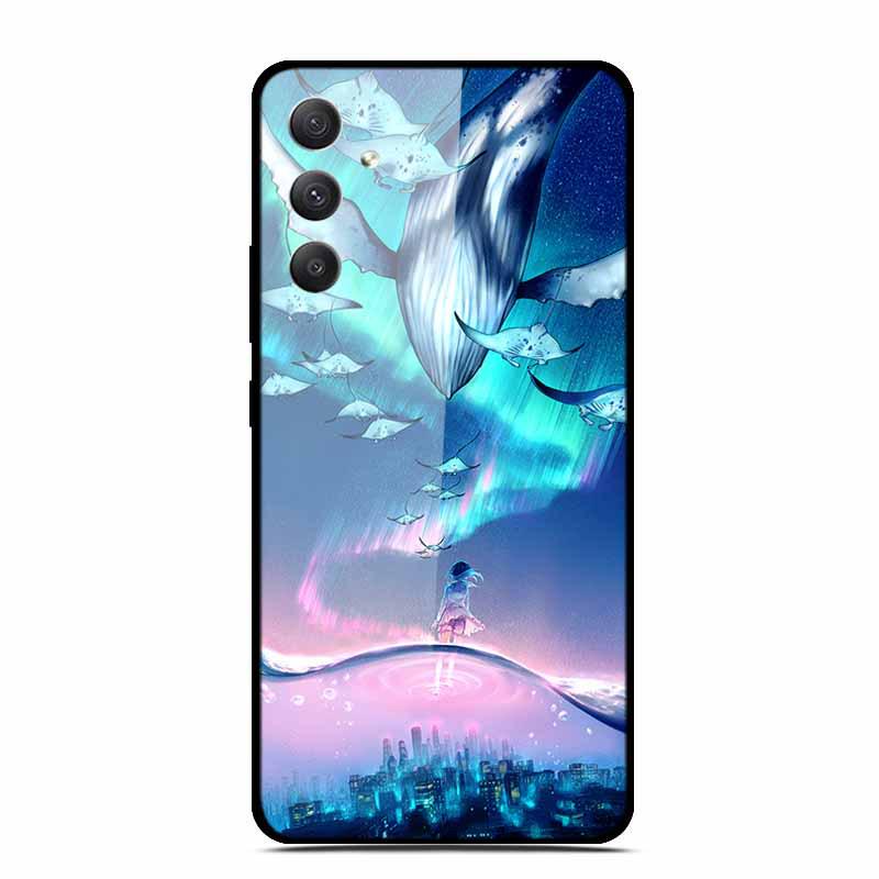 Samsung A35 5G Tempered Glass Phone Case - Personalized Colorful Design