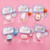 Cartoon Stationery Squeeze Toy with Bell Ball Chain Stress Relief Slow Rising Kitchenware Sensory Fidget Toy Decompression Tools