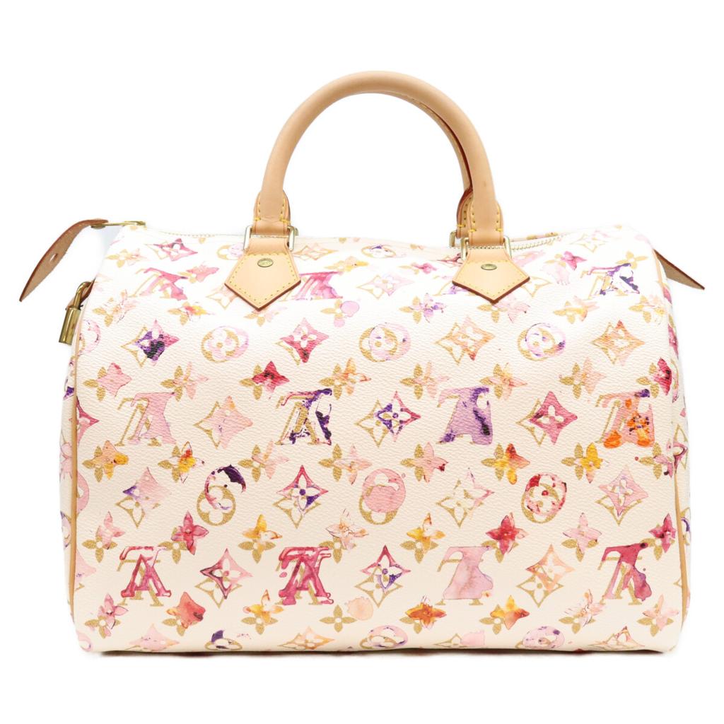 LOUIS VUITTON 2008 model M95751 Monogram Watercolor VVN Speedy 30 Boston Backpack Boston bag Bron (White)Used