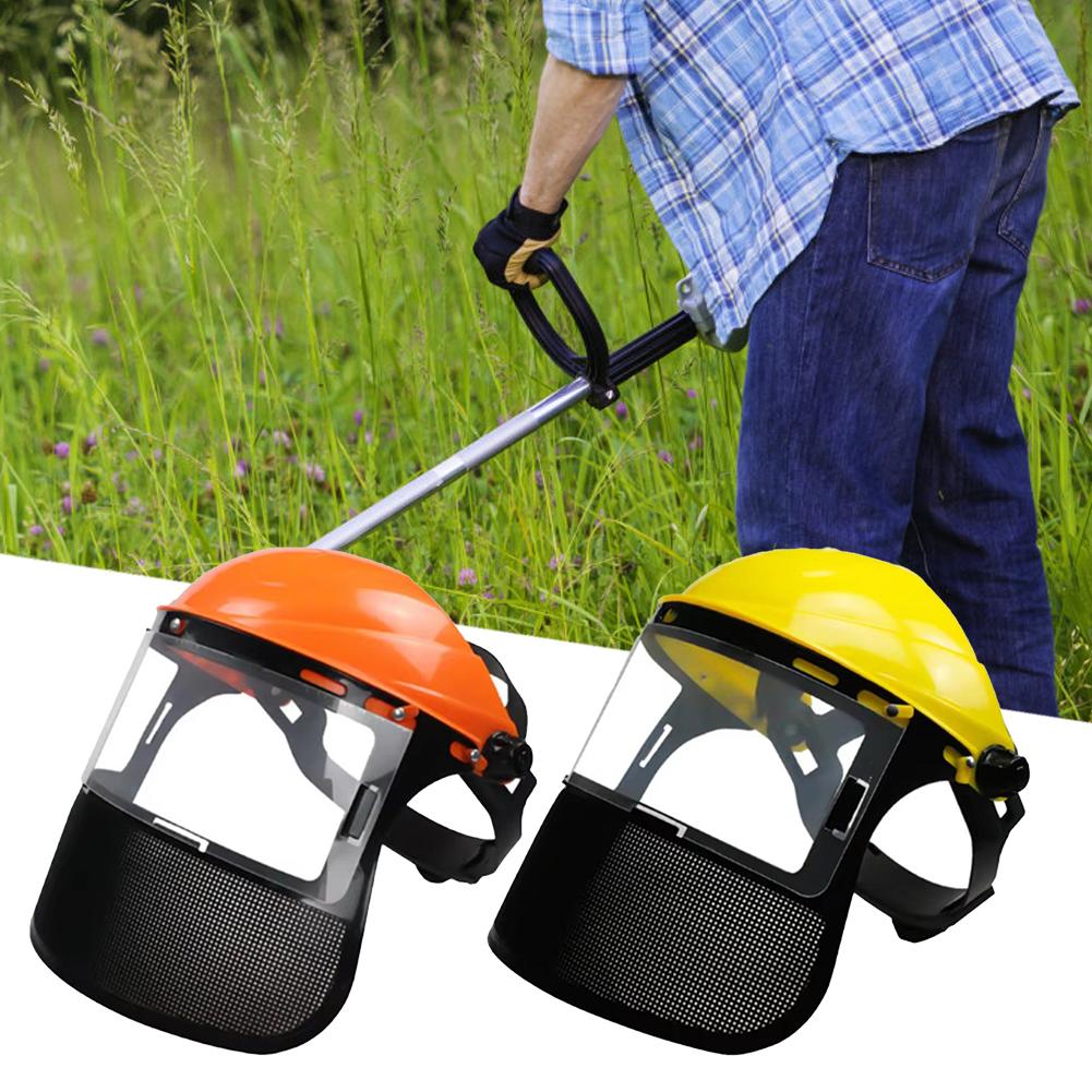 Head Mounted Lawn Mower Protective Mask Explosion Proof Steel Wire Mesh Mask Stone And Sawdust Proof Lawn Mower Face Mask