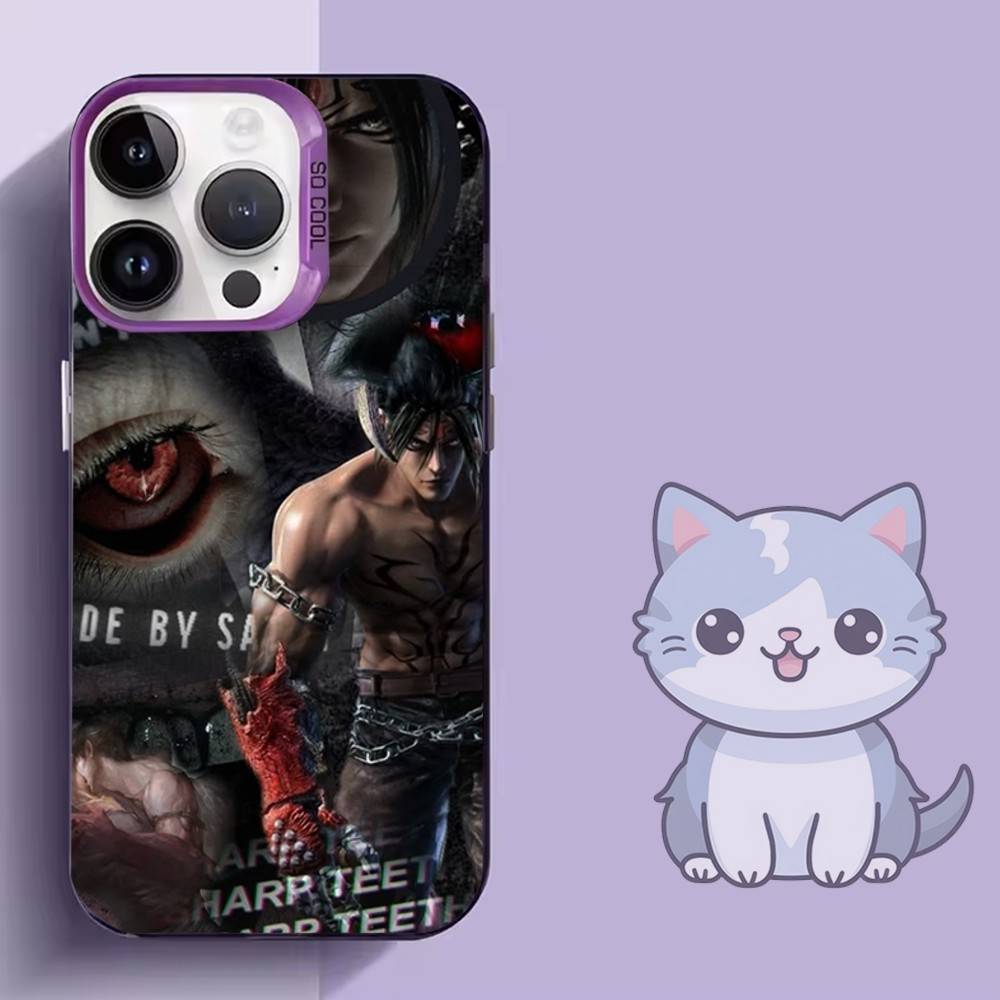 

T-Tekken fighting game Phone Case For iPhone 16,15,14,13,12,11,Mini,Pro,SE,MAX,plus,Purple Matte Silicone Cover iPhoneXSMax