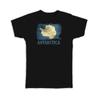 Gift T-Shirt : Antarctica Flag Continent North Pole Snow Country Souvenir Map