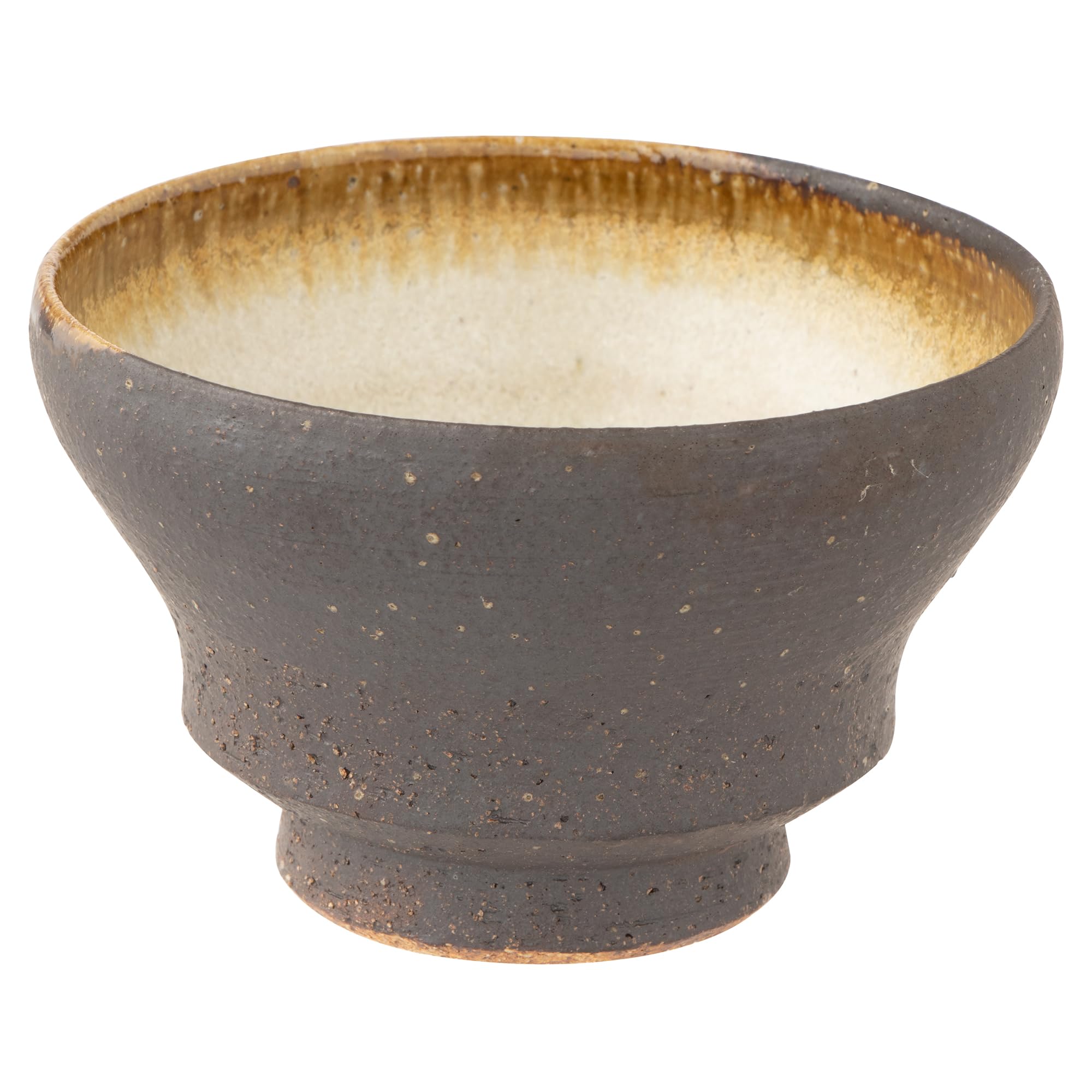 

Marui Seito Shigaraki ware Hechomon tea diameter brown tag bowl, approx. 12cm, MR-3-4008