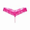 Women's Lace Seamless G-String Panties with Pearl Detail Low Waist Sheer Underwear Stretch Fabric Comfortable Fit