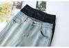 2025 Winter Plus Size High Waist Velvet Jeans, Floor-Length, Elastic Slimming, Thickened Long Pants for Women