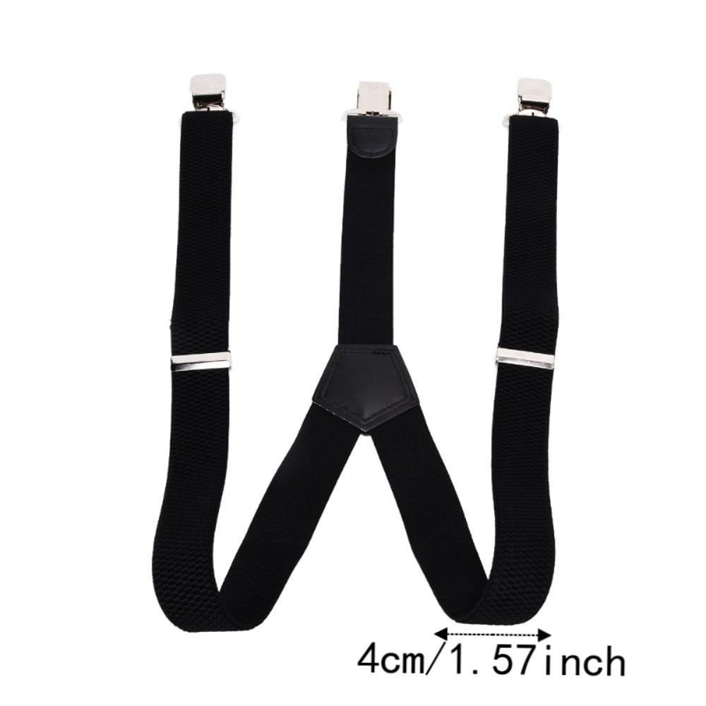 1pcs Adjustable Metal Clip Mens Suspenders 4cm Width Stretchable Length Heavy Duty Suspenders Wide Suspenders For Business