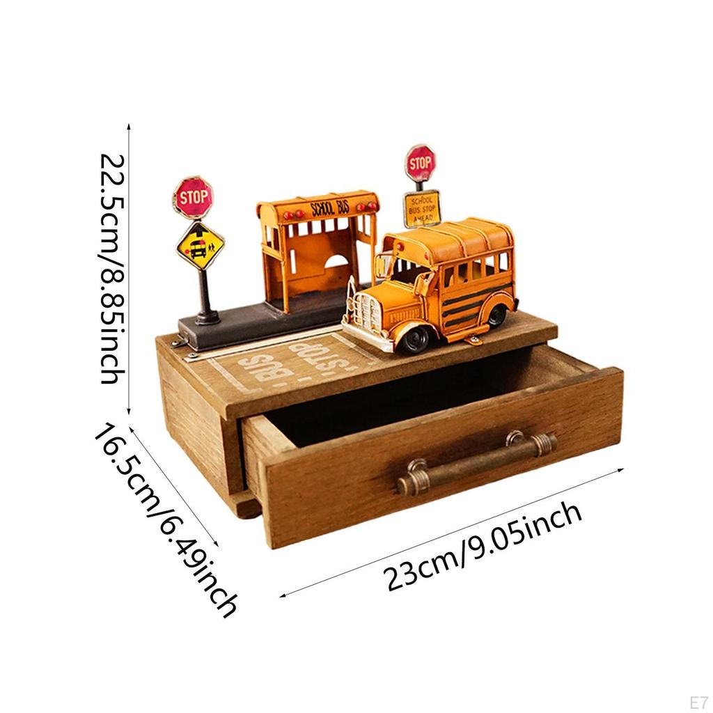 Vanity Storage Box Organization Makeup Farmhouse Wood Desk Organizer Drawer