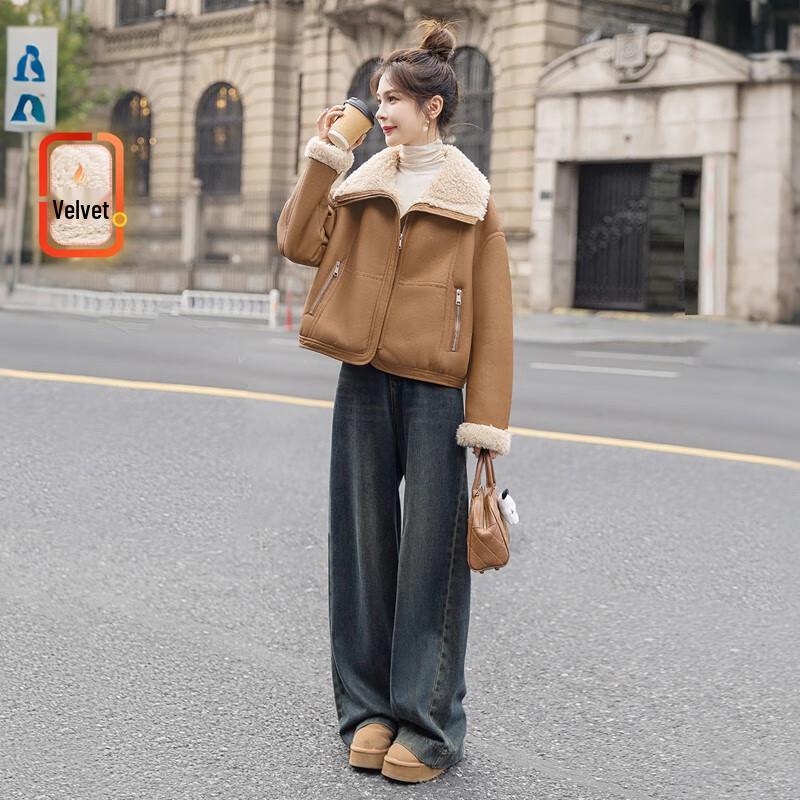 

Женская куртка из искусственной кожи свободного кроя Sibaisha XL