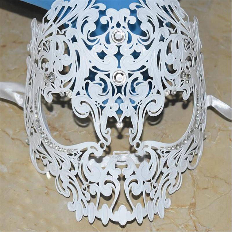 Halloween Costume Party Dress Princess Mask Venice Metal Rhinestone Half Face Mask