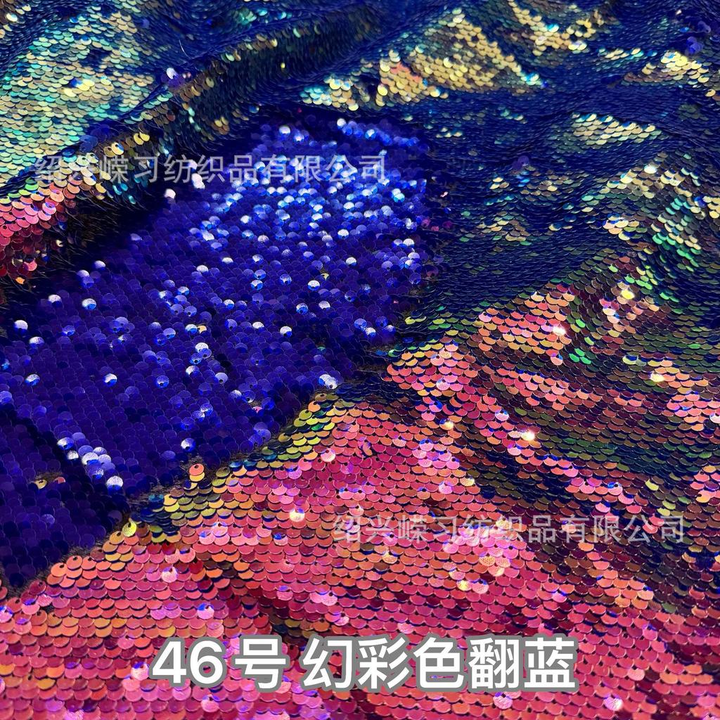 5mm Double-sided Flip-on Sequin Fabric for DIY Clothing, Bags ,background Wall Decoration of The Home