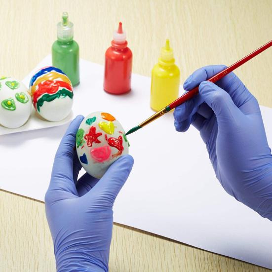 100Pcs Disposable Thick Home Cleaning Elastic Waterproof Kitchen Nitrile Gloves