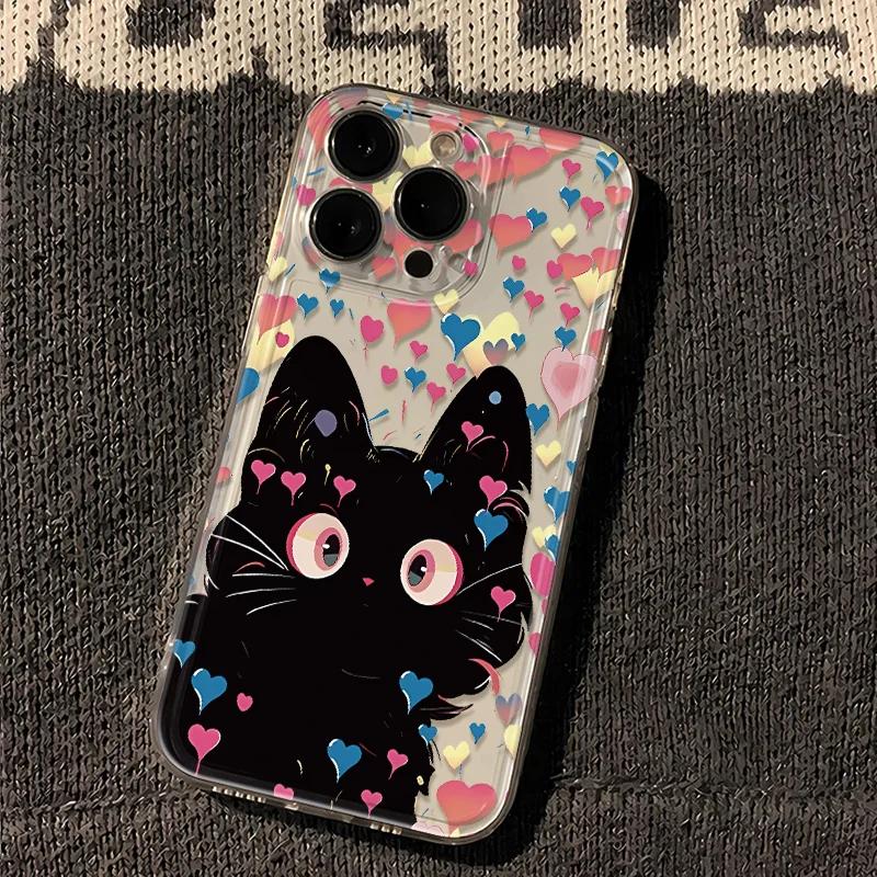 Case for Samusng Galaxy A56 A55 A54 A35 A36 A26 A16 A15 A14 A34 A53 S25 S24 S23 Ultra Plus S20 S21 S24 FE Cute Doodle Cat Cover