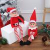 New Style Christmas Elf Doll Ornament with Long Legs for Window Display & Tree Pendant