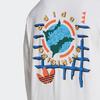 adidas Originals Trefoil Logo Print Crew Neck Sweatshirt Men Tops White II8468