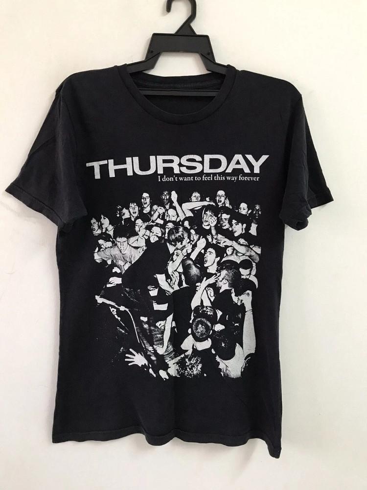 Thursday band black full size Gift For Fan Shirt adult Unisex T-Shirt L