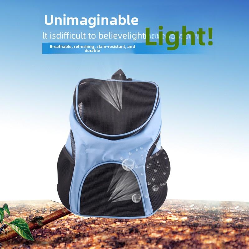 Pet Supplies Backpack, Oxford Mesh Breathable Dog Backpack, Outdoor Travel Cat Bag, Dog Portable Backpack for Going Out