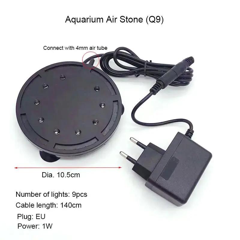 

LED Aquarium Air Stone Bubble Bar with LedLight Underwater Oxygen Pump Aquarium Fish Tank Aerator Pump Stone with Suction Cups