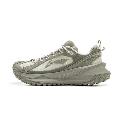 Li Ning Ranger CRC Antidérapant Résistant à l'abrasion Basse Cheville Chaussures Décontractées Unisexe Beige Vert AZGV051-1