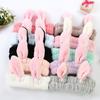 Face Wash Headbands for Women Girls Cute Rabbit Ears Hairbands Makeup Headwrap Coral Fleece Bunny Spa Head Bands Skincare Hair Accessories