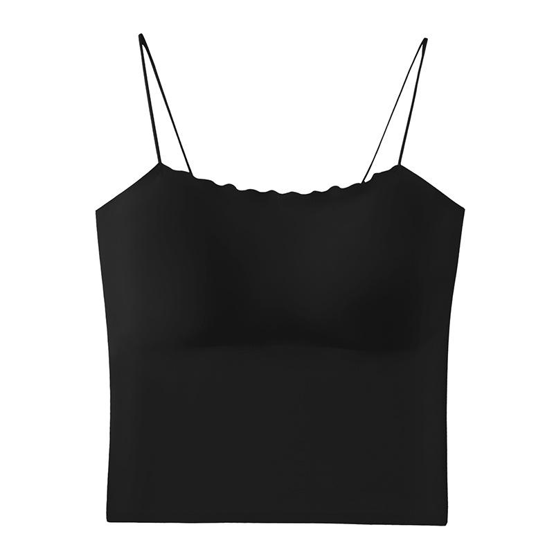 Summer thin shoulder straps seamless underwear women's tube top bra without steel ring small chest gathered smooth fixed cup bra breathable