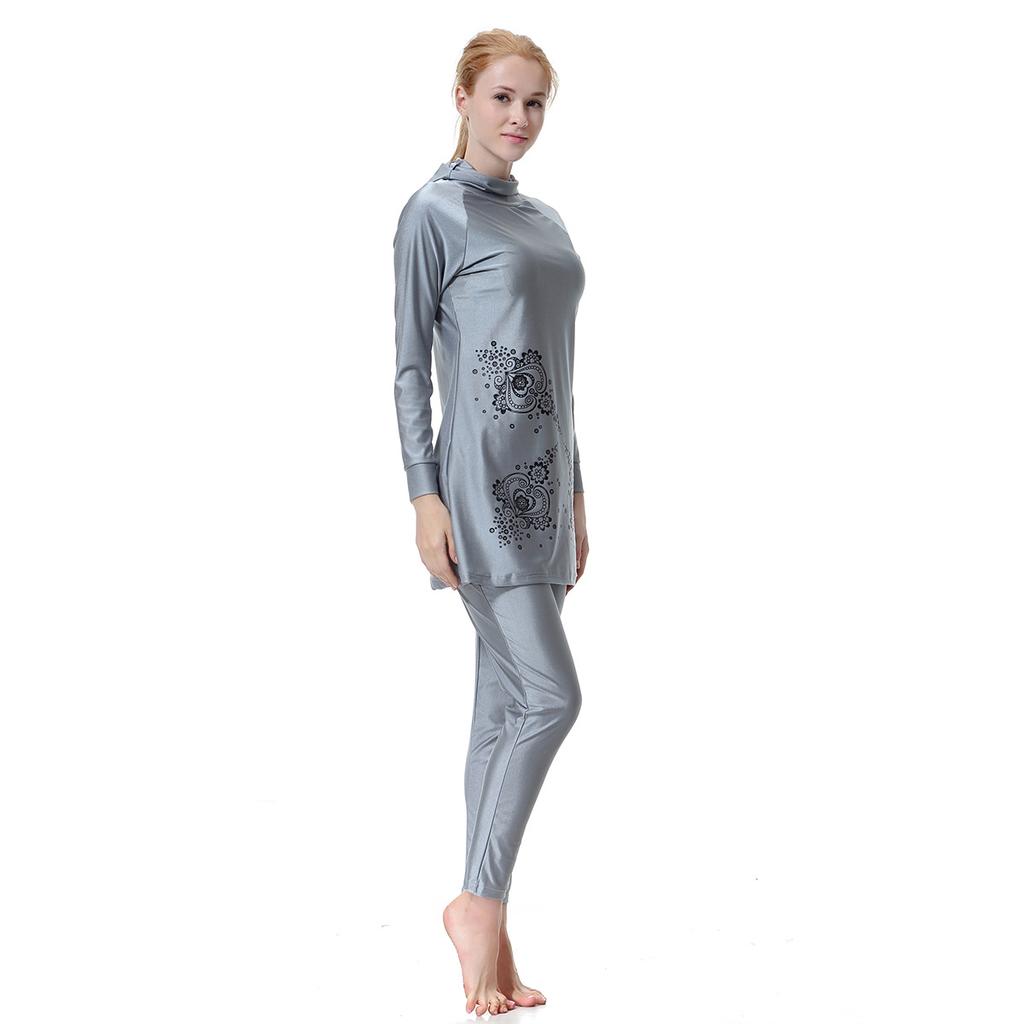 Women Muslim Swimwear Full Coverage  Comfortable Swimming Suit Highly Elastic  Muslim Bathing Suit With Cap Plus Size