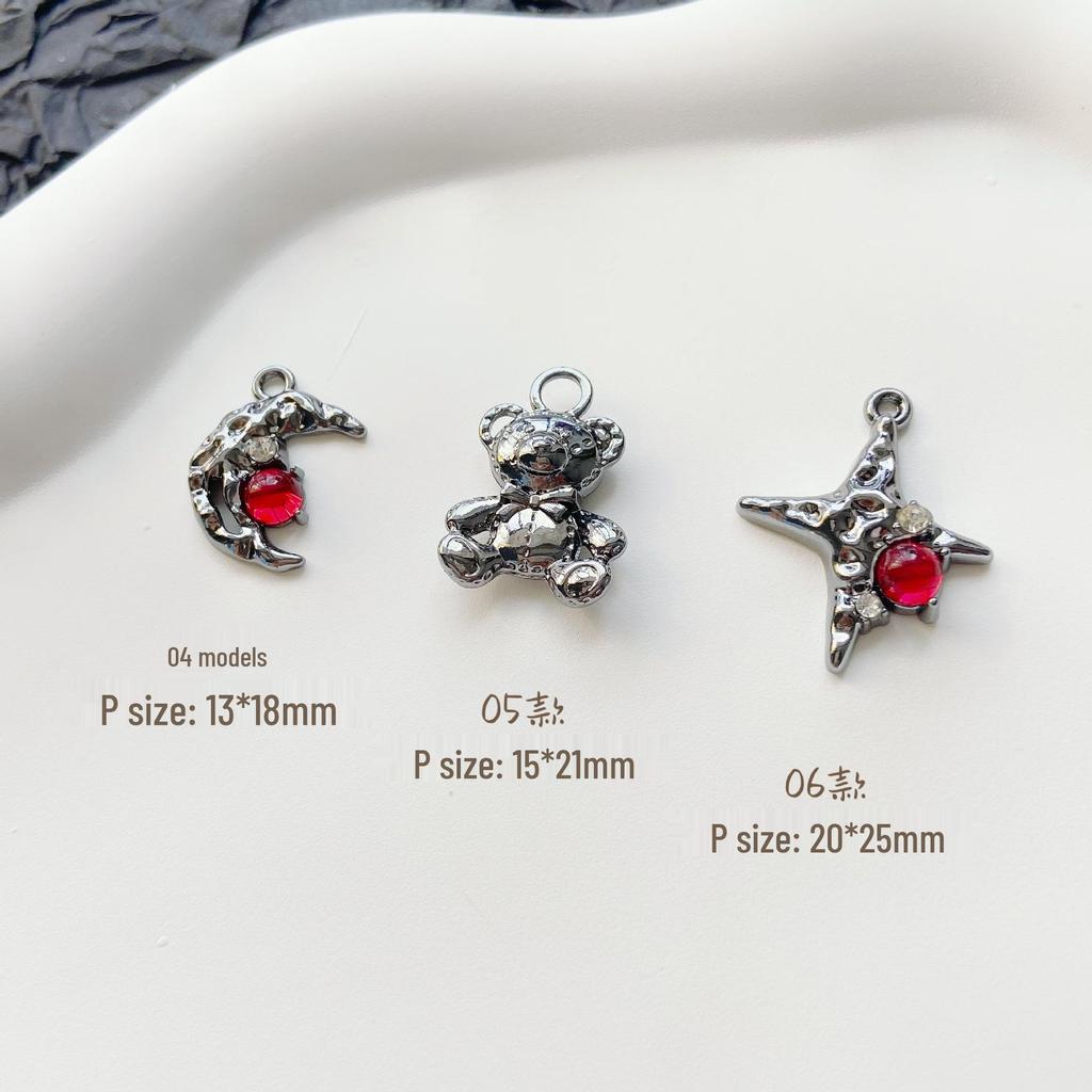 Dunkel Süßes Herz Rose Kreuz Legierung Anhänger für DIY Armband/Halskette