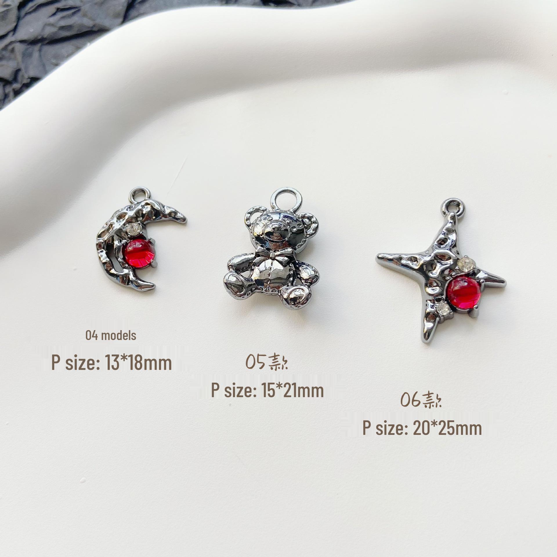 Темно-розовый кулон-крест из сплава  Темное сладкое сердце  для браслета/ожерелья своими руками