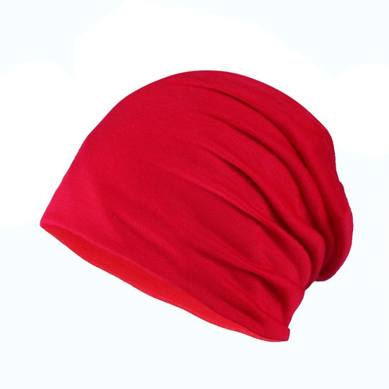 Herren Soild Indien Stretch Kordelzug Mütze Wolle Stricken Haarausfall Kopftuch Wickel