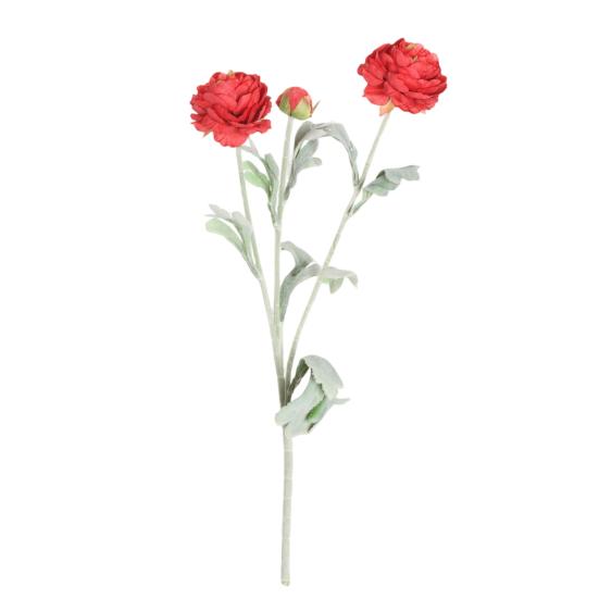 

Artificial Peony Flower with 2 Head Blooms And 1 Bud Fake Peony Branch with Stem for DIY Wedding Bouquet Home Office Table Centerpiece красный
