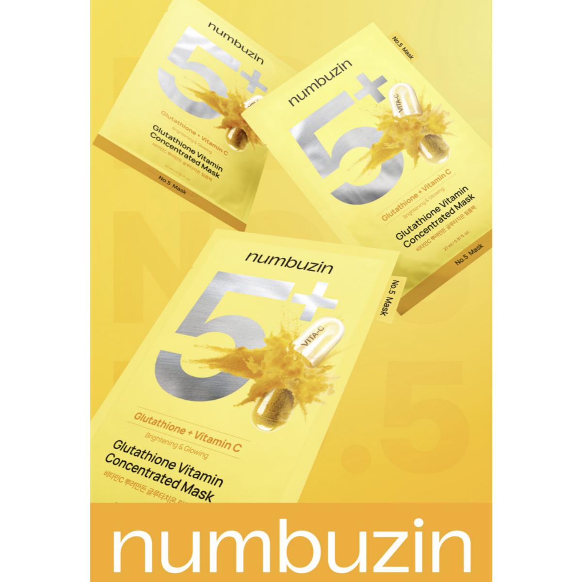 

NUMBUZIN Маска №5 Глутатион Витаминная Концентрированная 27 мл 27ml X 4PCS
