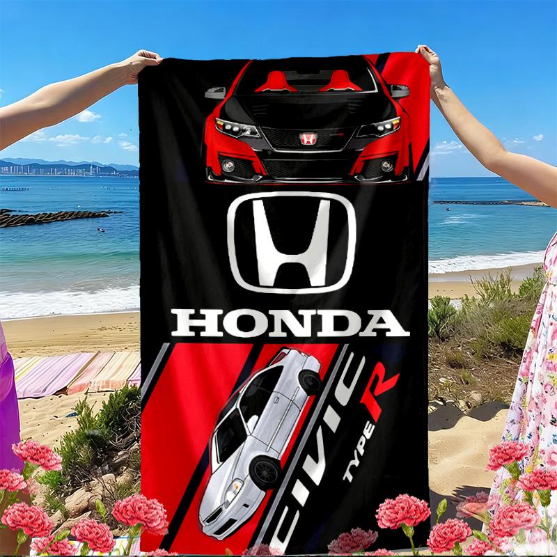 Honda Print Strandtuch, Vielseitiges Leichtes Saugfähiges Strandtuch für Pool Surfen Yoga Badezimmer, Perfektes Geburtstags-Urlaubsgeschenk