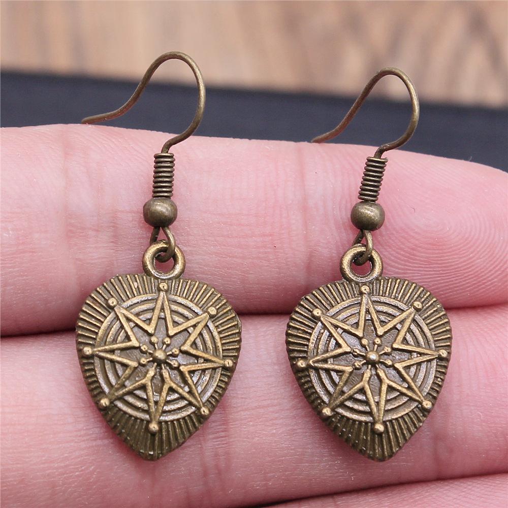 24 Styles Simple Design Gothic Punk Style Hollow Heart Drop Earrings For Women Vintage Fashion Earring Gift