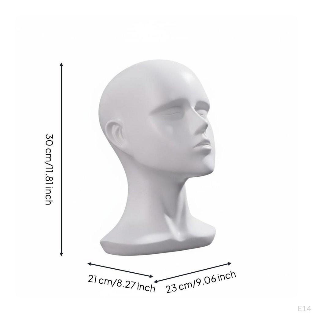 Realistic Mannequin Head With Ear Holes Hairpiece Holder Versatile Hat Display Stand for