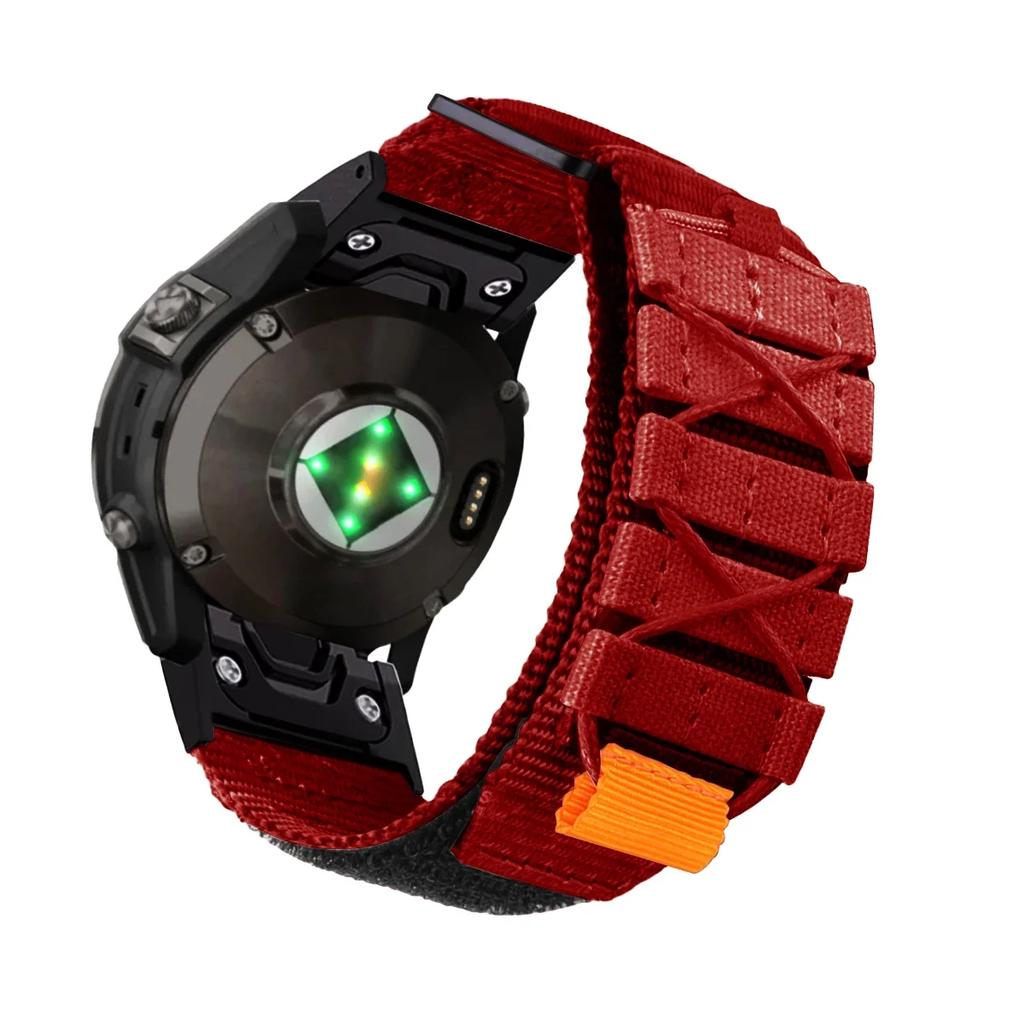 22mm 26mm Nylon Loop Strap for Garmin Fenix  7 6 Pro 7X 6X Pro 5X 5X Plus Epix Pro/Tactix SmartBand Bracelet Watch Accessories