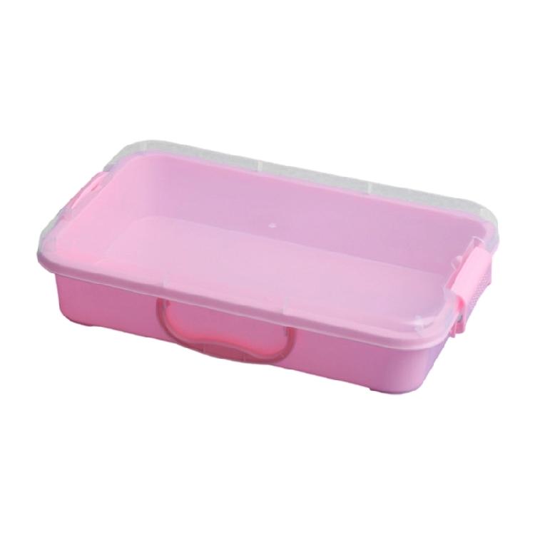 Plastic Sand Trays For Kids Play Stackable Waterproof Storage Boxes With Lid Sensory Toy Art Craft Supplies Blue Green Pink