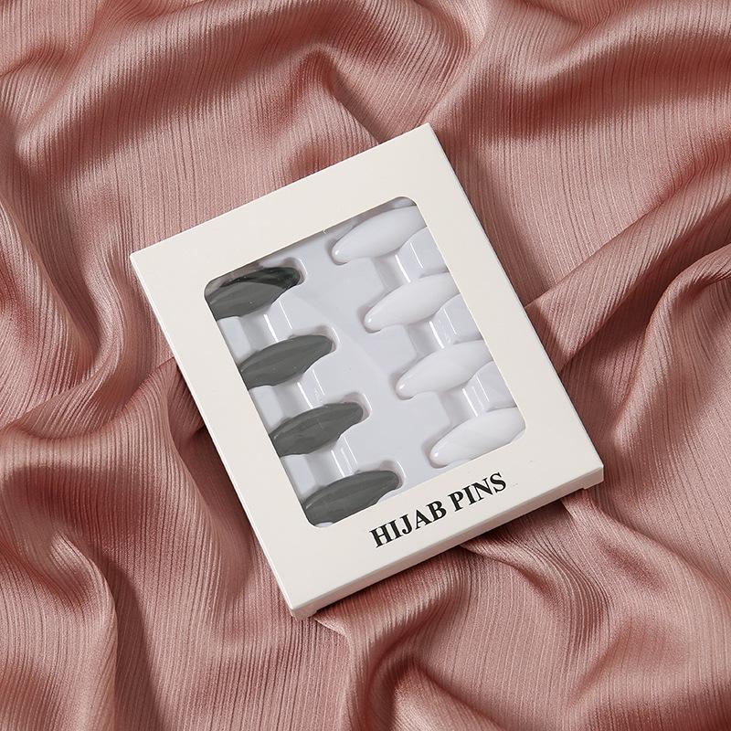 Barevná minimalistická plastová brož: Šperk Spona na šátek s palcovou přezkou