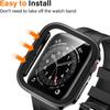 Glass+Case For Apple Watch 7 8 45mm 41mm 49mm 44mm 40mm Straight Edge Screen Protector Cover Case iWatch 4 5 SE 6 7 8 Ultra 49mm