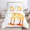 Chick Duvet Cover Set Farm Animals Quilt Cover Little Chicken Twin Bedding Set For Boys Girl Microfiber 2/3Pcs Comforter Cover