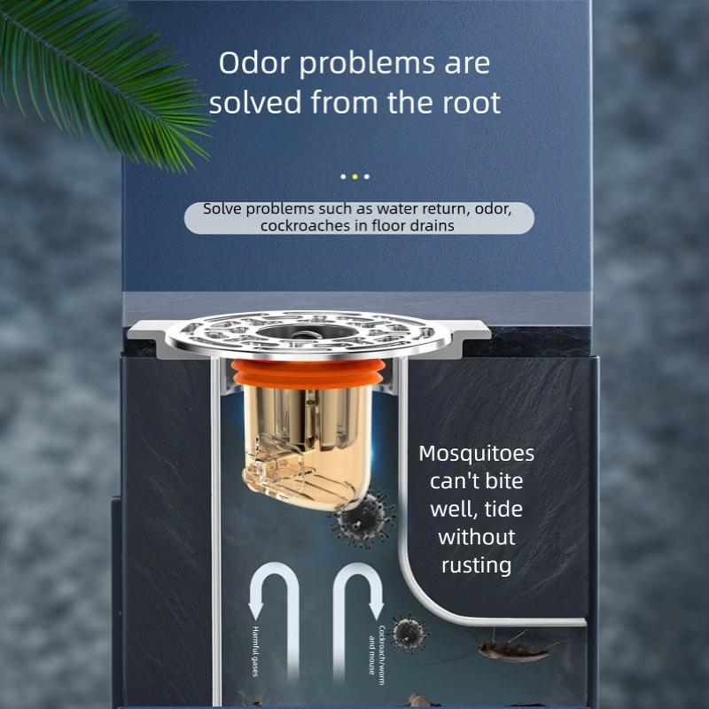 Stainless Steel Universal Floor Drain Core Odor Proof Anti Clog Filter For Bathroom Shower Kitchen Use