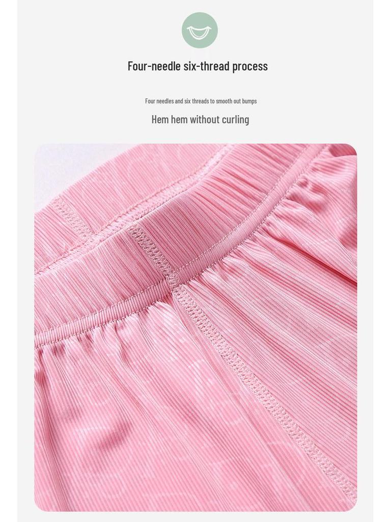 Silky Ice Skin Short Sleeve Pajama Set for Couples
