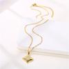 Shiny Zircon Geometric Necklace: Light Luxury Diamond Square Design In Stainless Steel for Women