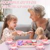 Tea Party Set for Little Girls,Kids Kitchen Pretend Play for Girls Boys Age 3-8, Kitchen Toys with Teapot,Cups,Plates & Storage Case,Princess Gift Set