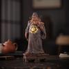 Zhong Kui Taoist Sculpture Ceramic Figurine for Feng Shui Protection Ward Off Evil Spirits, Bring Wealth Luck, Home Office Decor
